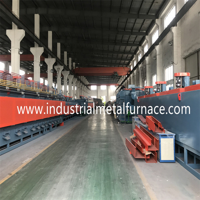 jakość  960kw Natural Gas Chain Type Mesh Belt Furnace 55Cr3 1500 X 14000 X 200mm fabryka
