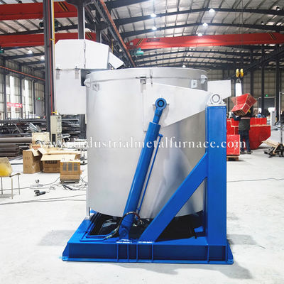 kupować Hydraulic Tilting Design 500KG ZINC Natural Gas Tilting Zinc Melting Furnace online manufacture