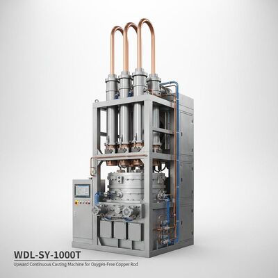 kupować Maszyna do odlewania ciągłego do góry dla pręta miedzianego bez tlenu o średnicy φ8 16 mm Prężność 1000 ton rocznie i dokładność śledzenia poziomu płynu ± 2 mm produkcja online