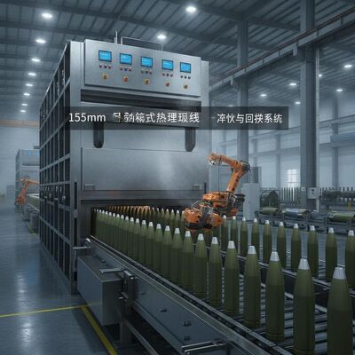 kupować Całkowicie automatyczna linia produkcyjna do obróbki cieplnej typu pudełkowa o nominalnej temperaturze 950°C i pojemności ładunkowej 64 łupów produkcja online