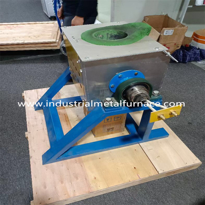 25KW 5KG Metalowy piec indukcyjny z przechylaniem tygla Typ 2000 stopni Piec do topienia ze stali nierdzewnej