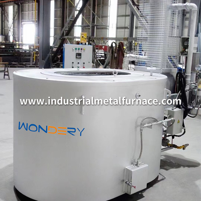 Od 300 do 1000 kg Owalny piec tyglowy opalany gazem Złom aluminium z rekuperatorem
