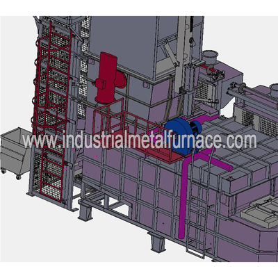Przemysłowy piec do topienia aluminium o mocy 250 kg / h, piec do topienia złomu aluminiowego