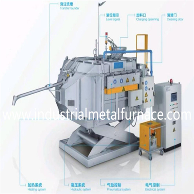 Funkcje hydrauliczne Przemysłowy pień topiący aluminium Łatwa obsługa